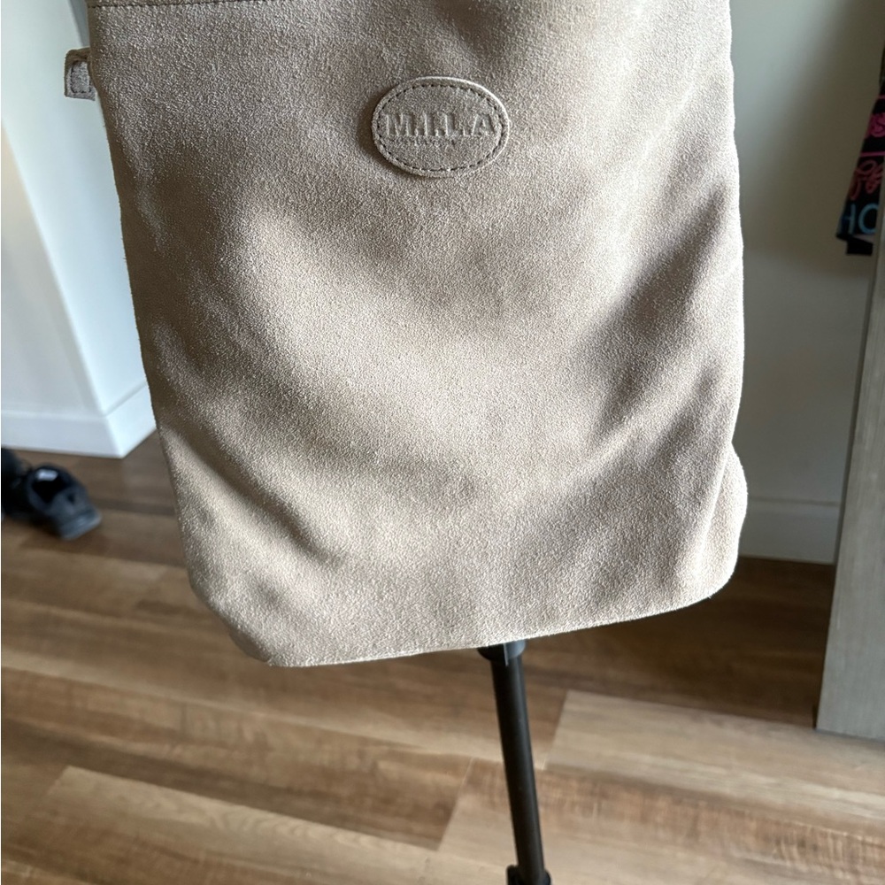 Tan Suede Shoulder Bag